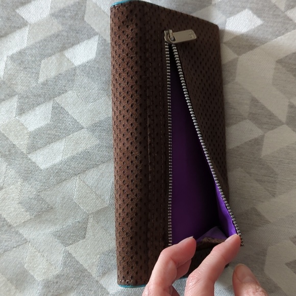 Brown and Purple Cloth Wallet - Picture 7 of 9